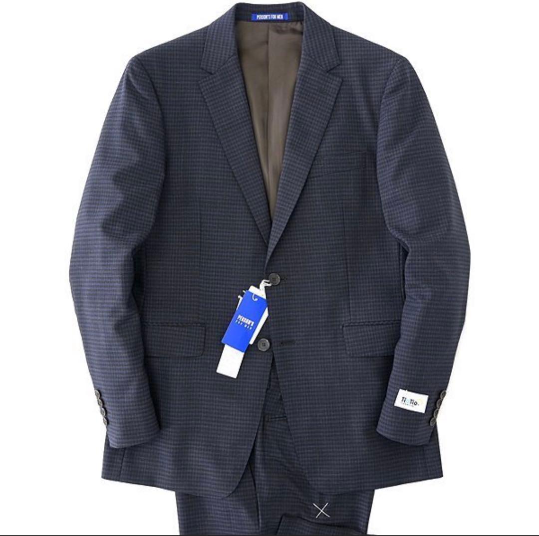 【ビギナー☆ズラック】パーソンズフォーメン 2パンツスーツ YA7 紺 茶