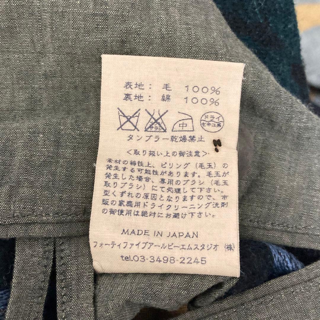 45R ブラックウォッチ ウールベスト　チェック柄　ユニセックス　4