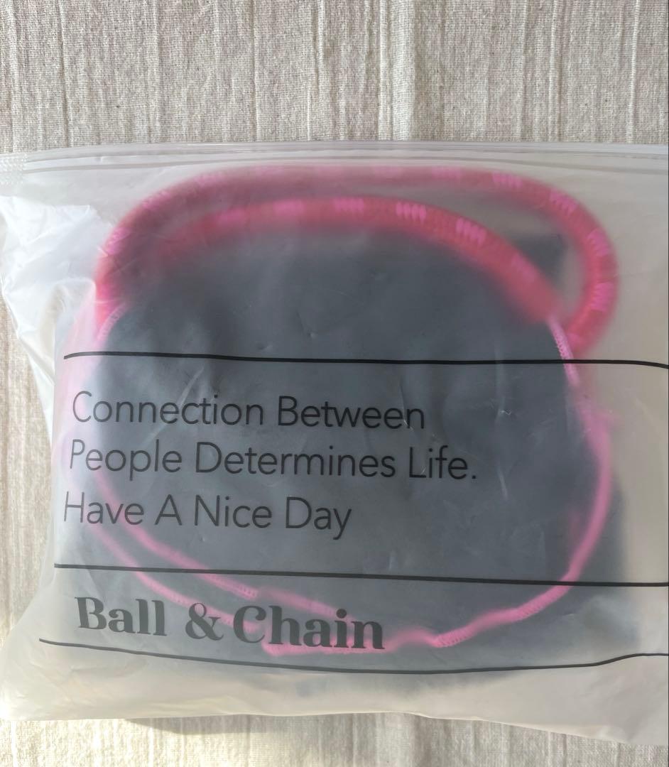 ボールアンドチェーン ピンクリボン/ ブラック