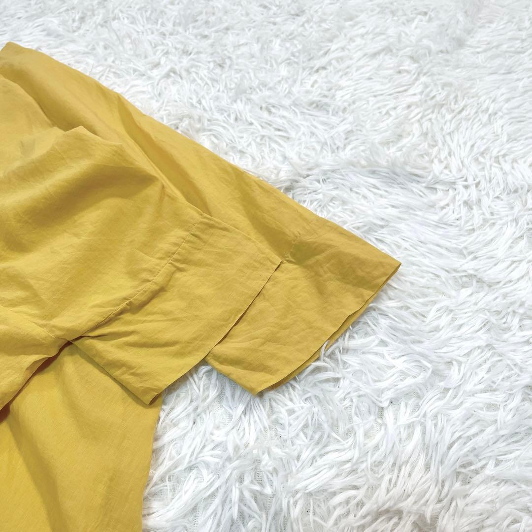 アーツアンドサイエンス　コットン　vネック チュニック　トップス　マスタード