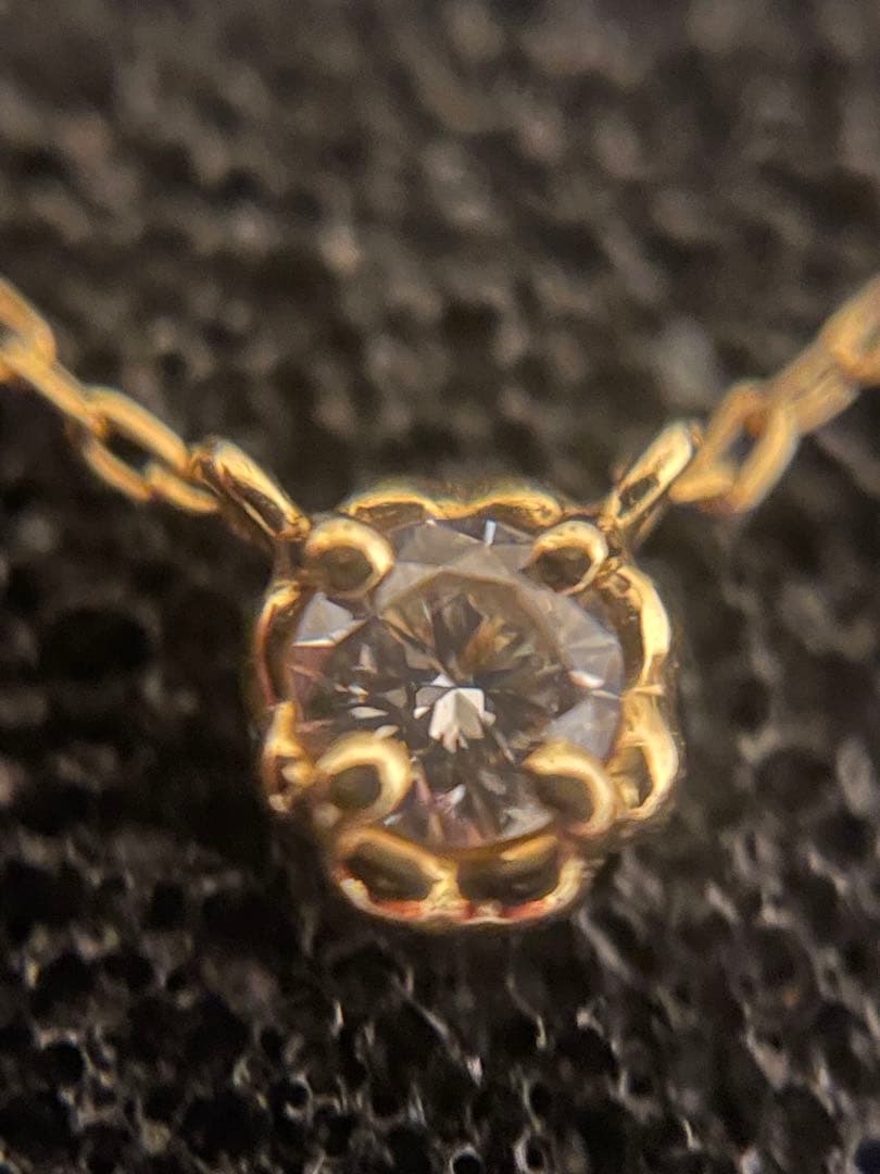 AHKAH アーカー K18 ダイヤモンドプチネックレス