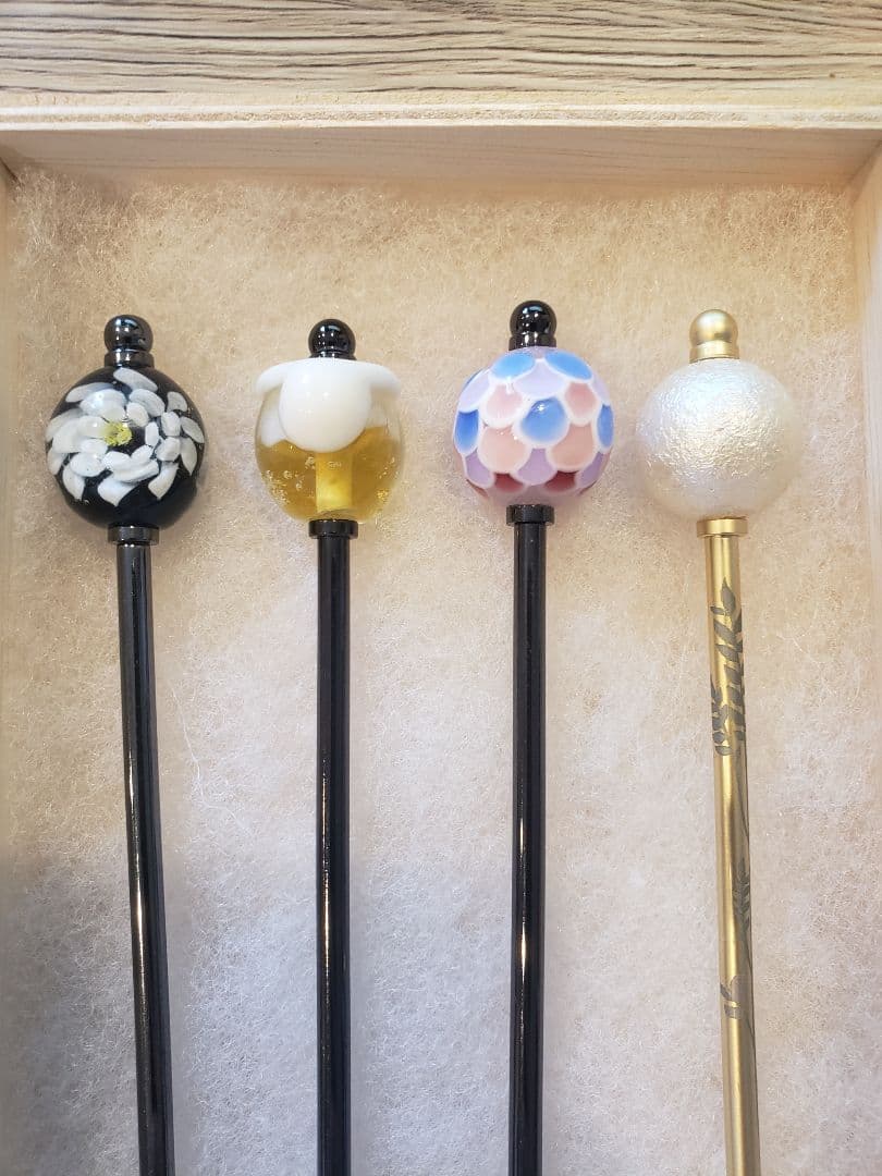 かんざし屋wargo とんぼ玉簪 4本セット 桐箱付き カンザシヤワーゴ