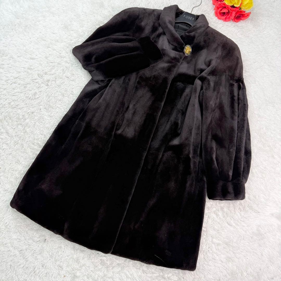 サガミンク シェアードミンク リアルファー コート 本毛皮 毛並み〇