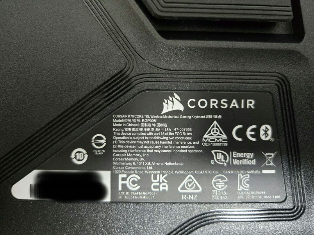 キーボード CORSAIR K70 CORE TKL Wireless