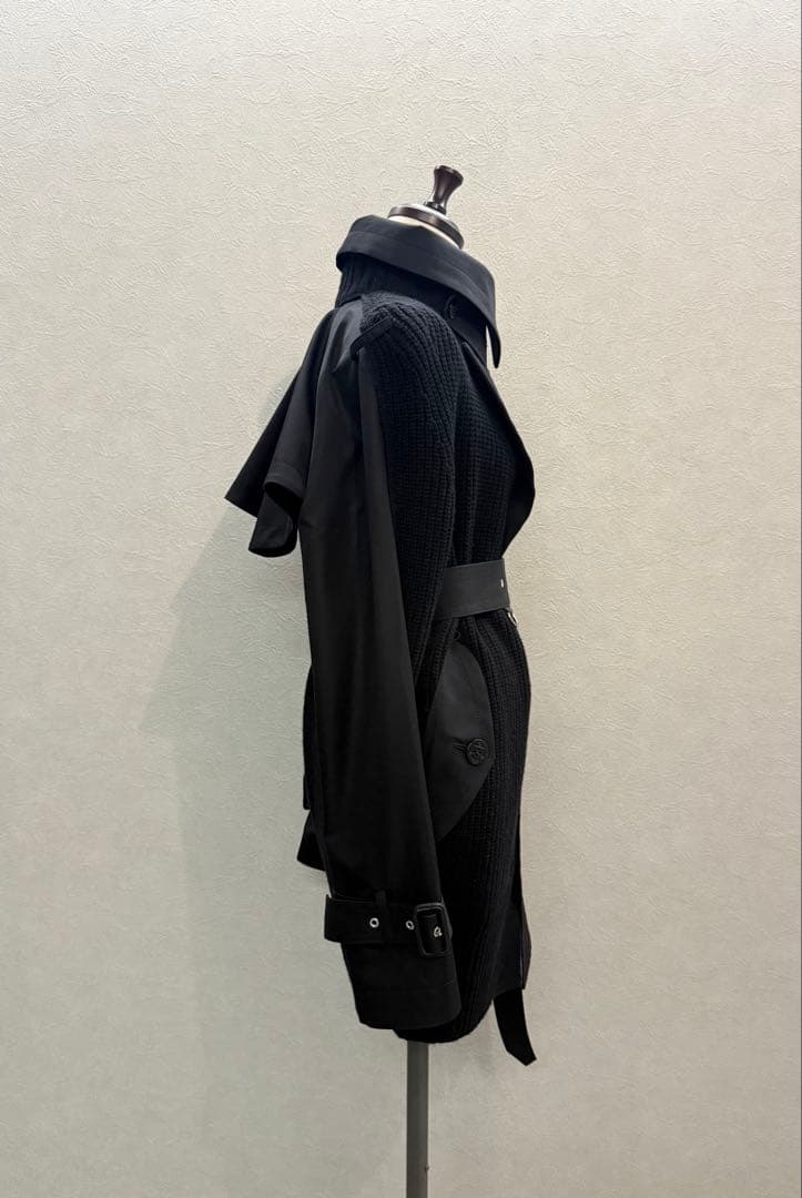sacai 15万 21A/W ウールトレンチドッキングコート