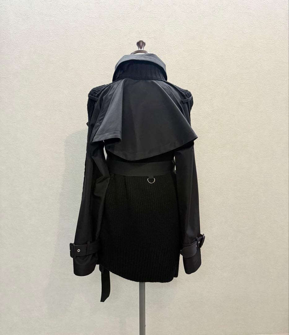 sacai 15万 21A/W ウールトレンチドッキングコート