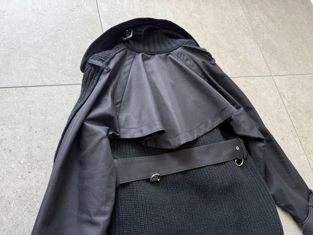 sacai 15万 21A/W ウールトレンチドッキングコート