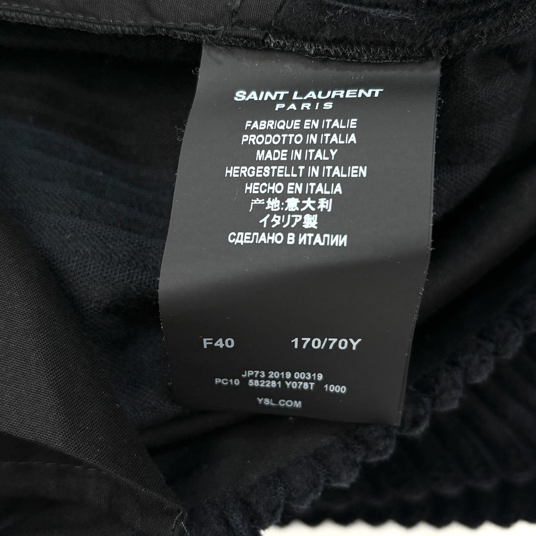 極美品 SAINT LAURENT PARIS 1タックコーデュロイトラウザーズ