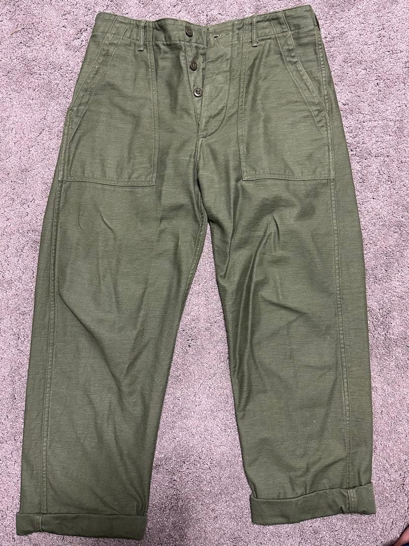 orSlow ワークパンツ S オリーブグリーン