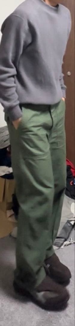 orSlow ワークパンツ S オリーブグリーン