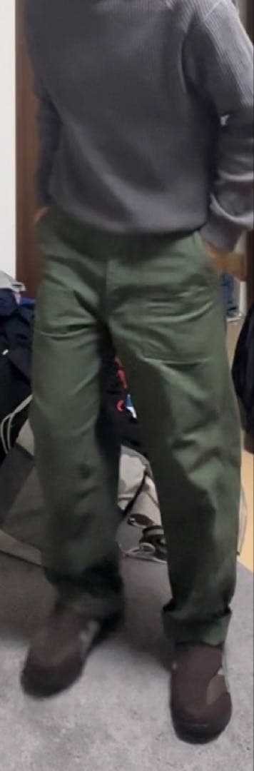 orSlow ワークパンツ S オリーブグリーン