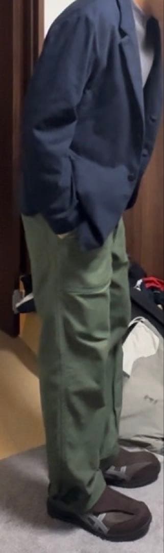 orSlow ワークパンツ S オリーブグリーン