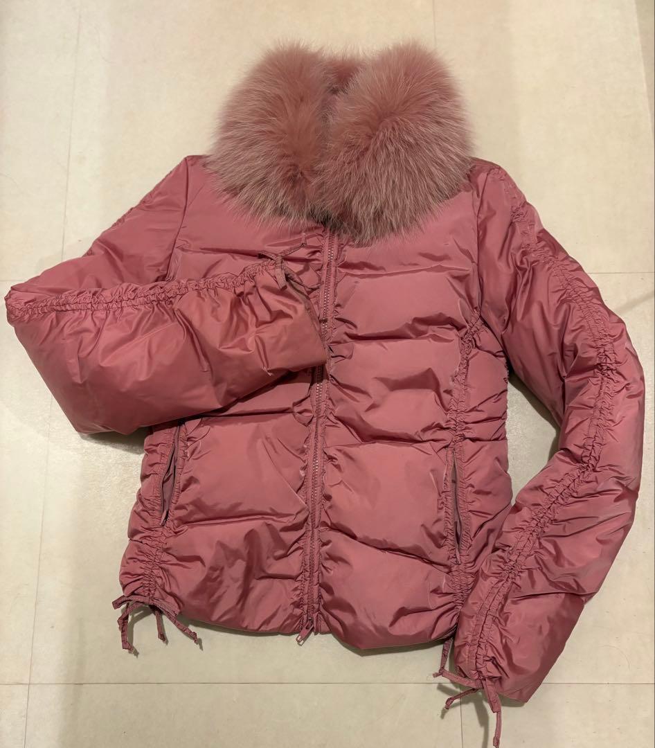 Anna Molinari ファー付きダウン　ピンク　ブルマリン定価30万