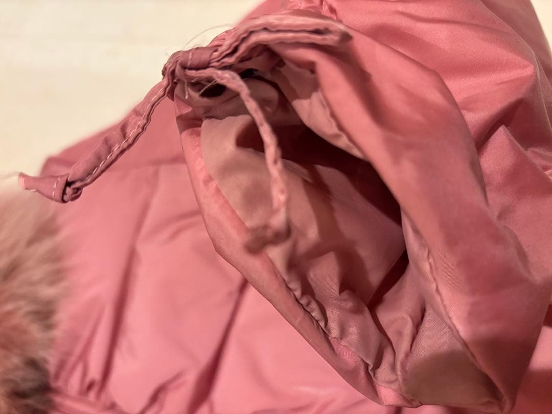 Anna Molinari ファー付きダウン　ピンク　ブルマリン定価30万