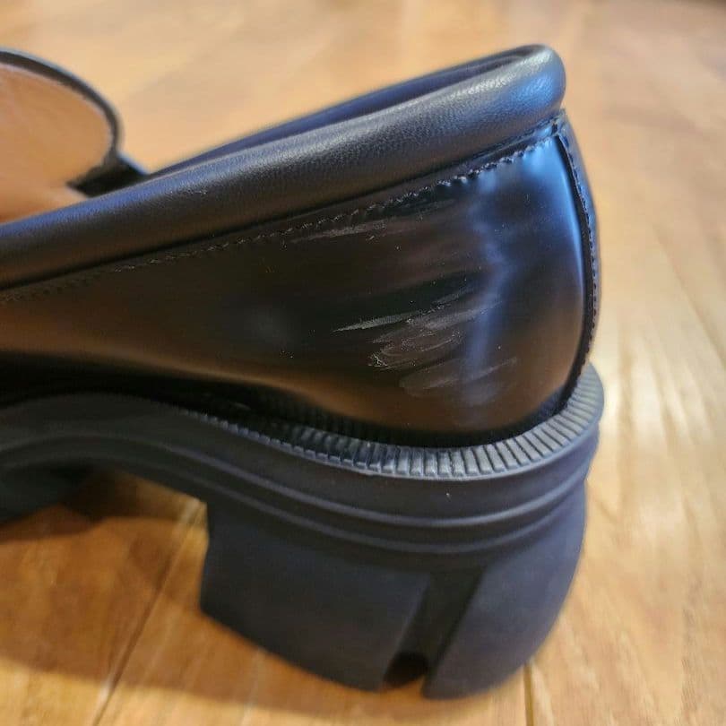 グッチ インターロッキングG レザー ローファー　36 ブラック　厚底