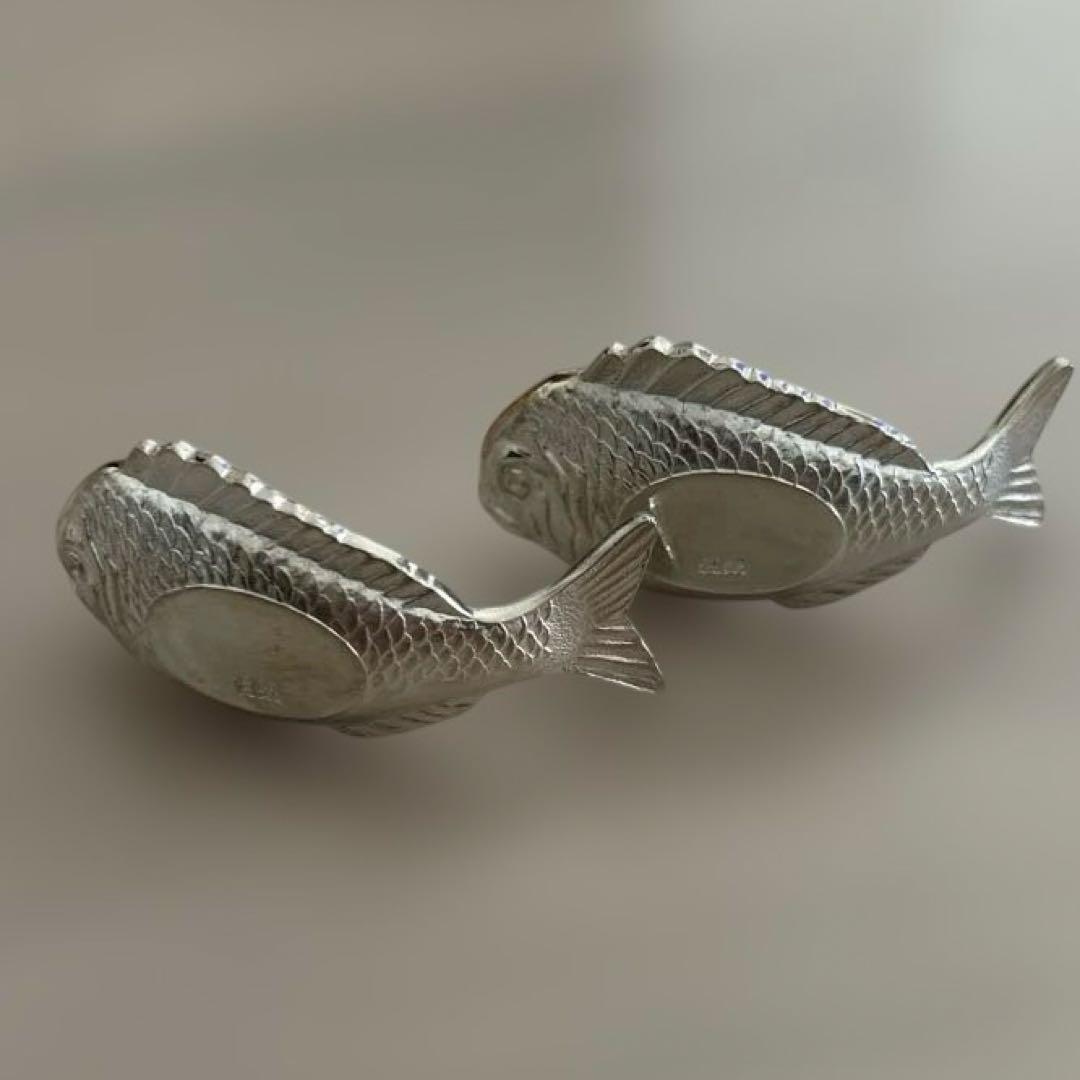 純銀製　箸置き2個セット　鯛