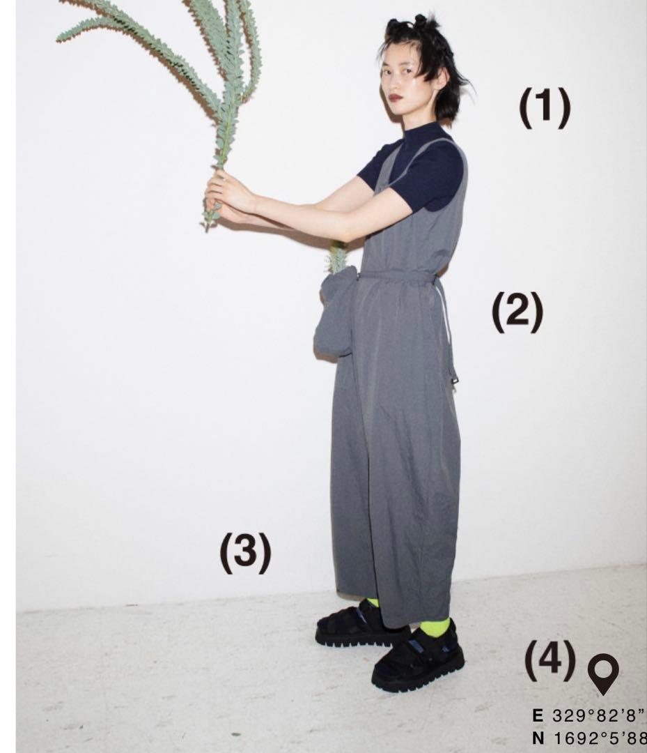 ナゴンスタンス nagonstans ナイロンコクーンサロペット