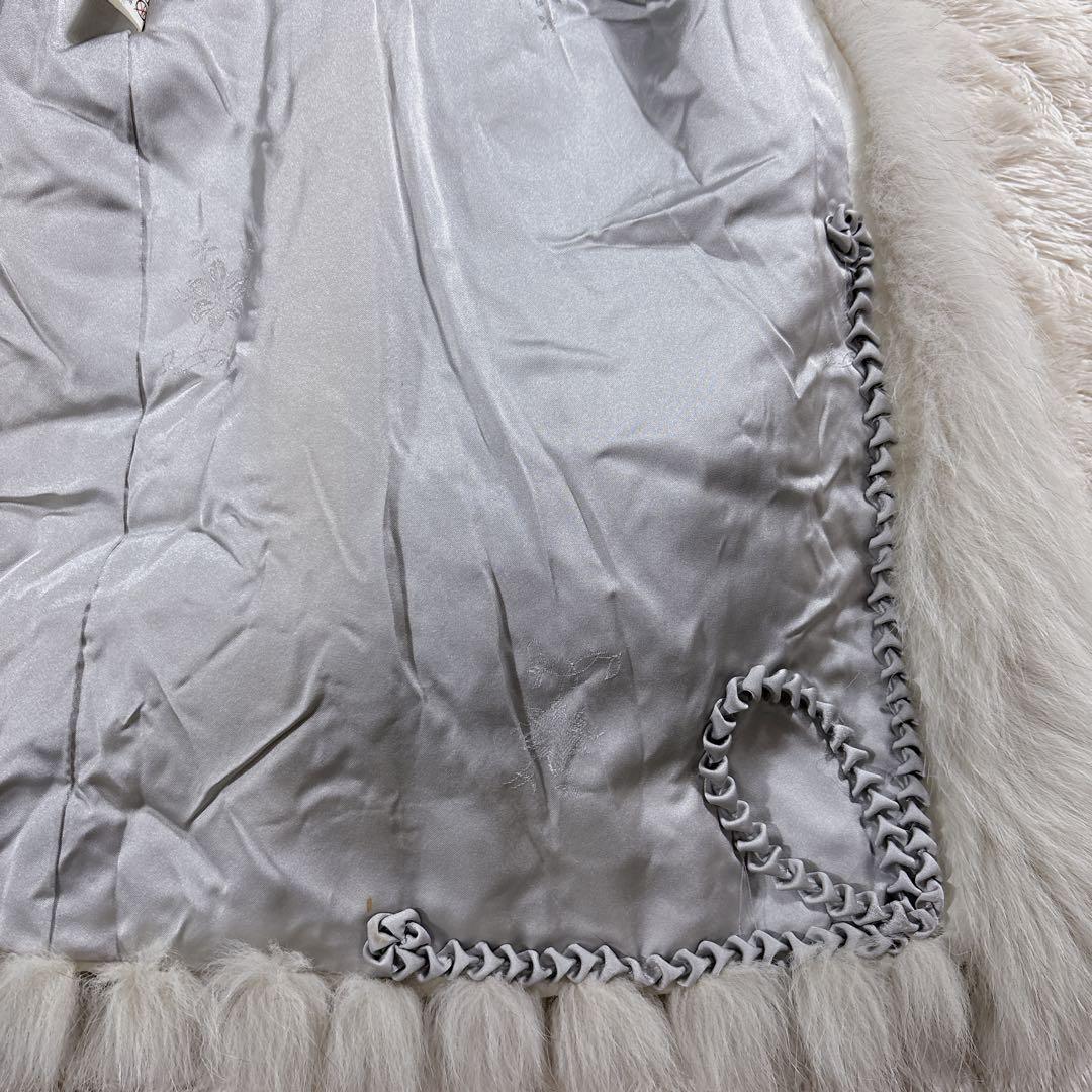 高級 毛皮 コート 狐 SAGA FOX 銀サガ シルバーフォックス ハーフ丈