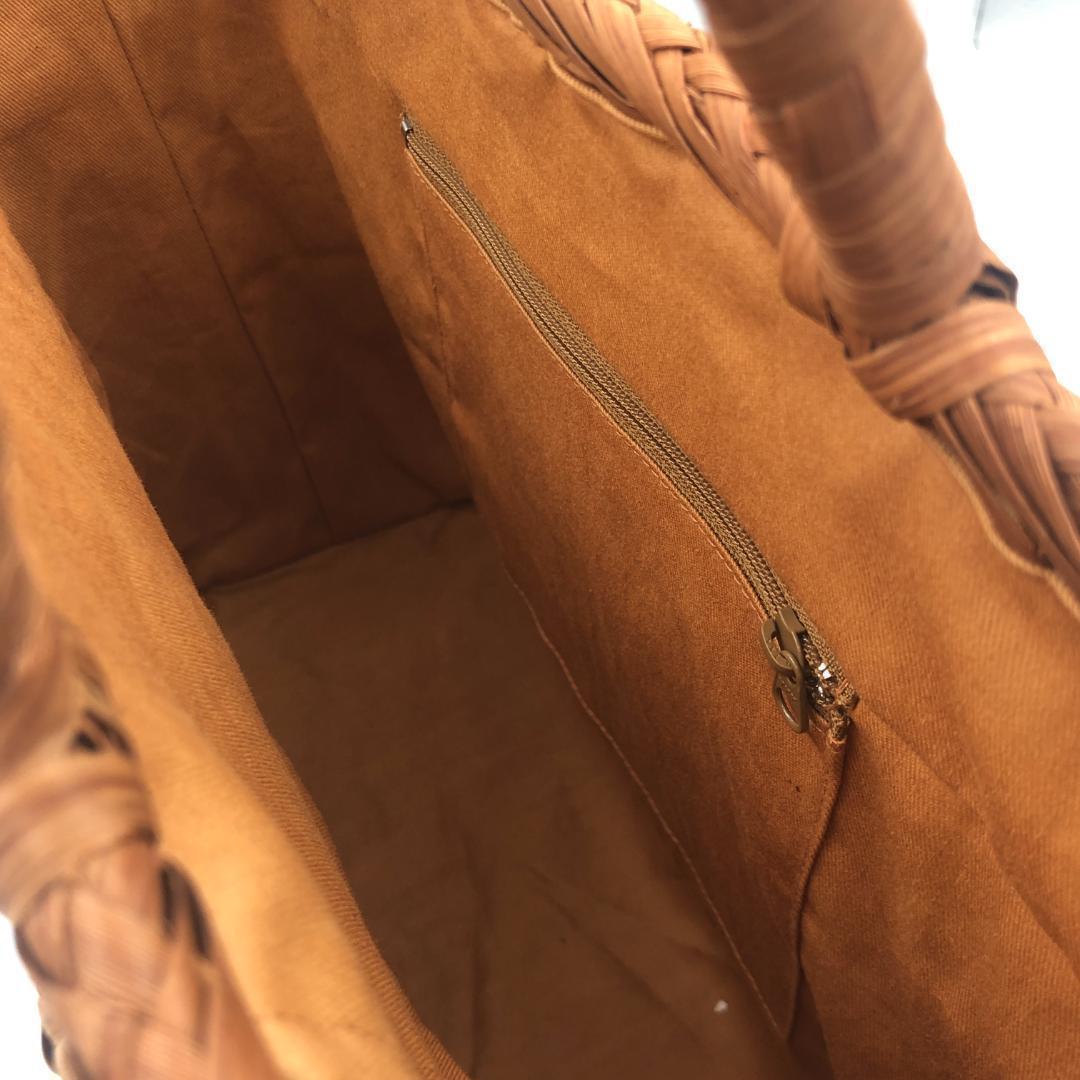 山葡萄バッグ　乱れ編み　花編み　内布付　新品　山ぶどう　籠バッグ　ハンドバッグ