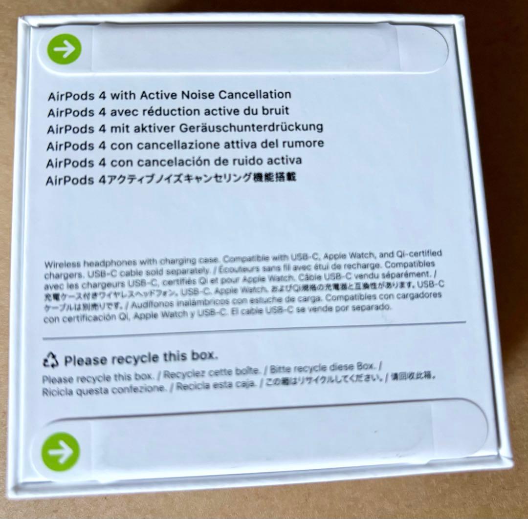 AirPods 4 アクティブノイズキャンセリング搭載 ワイヤレスヘッドフォン