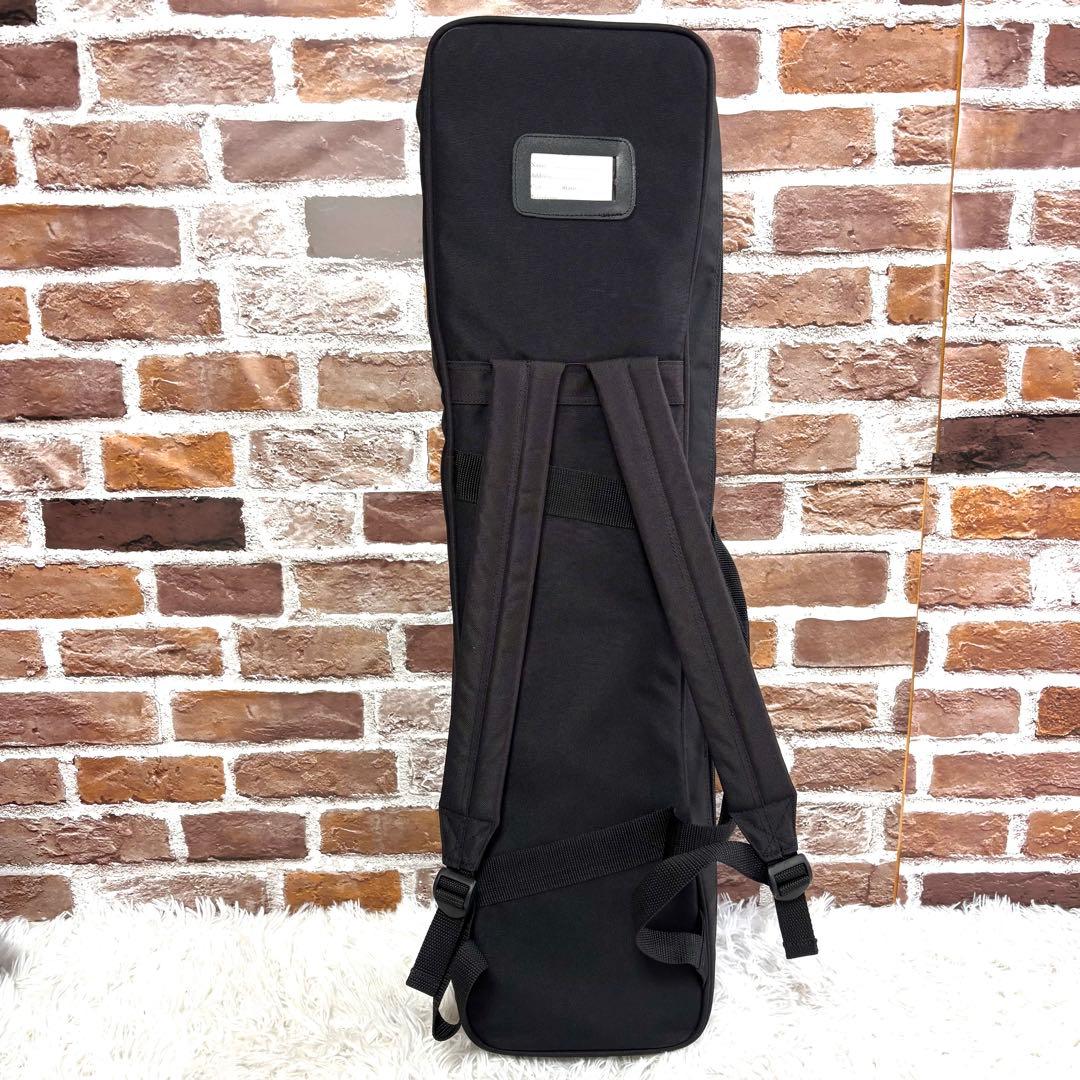 ✨美品✨沖縄 三線 真壁型 本蛇皮 黒漆 三味線 爪 ケースリュック 演奏可能