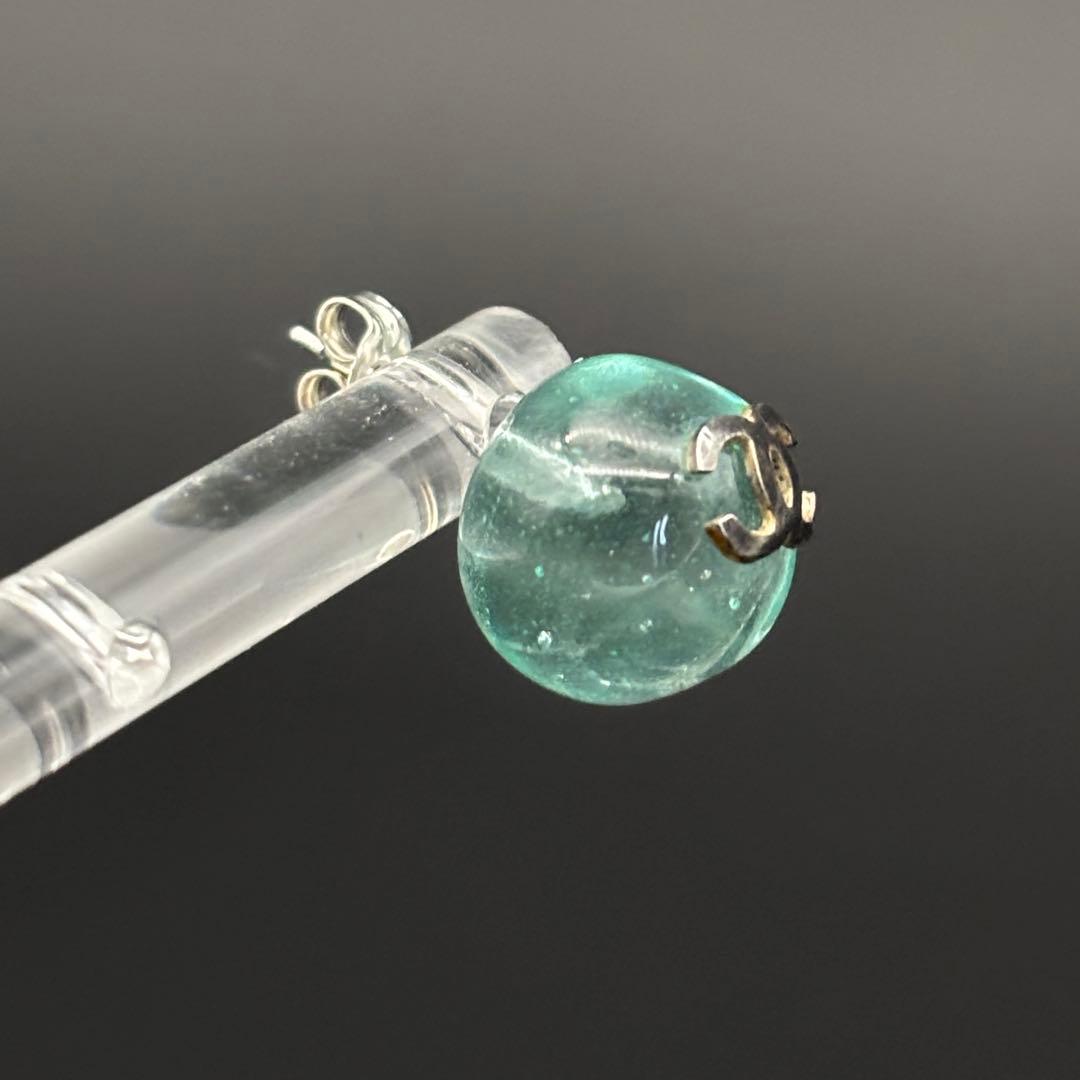 激レア CHANEL ピアス グリポア ココマーク カラーストーン 片耳