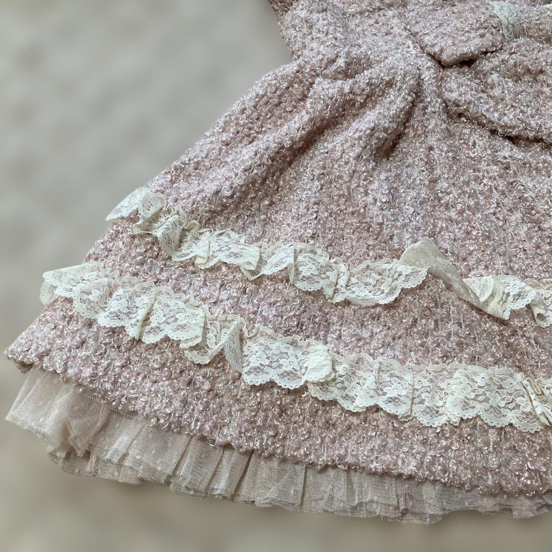 希少LIZ LISA ピンク ノースリーブミニワンピース　ミニドレス