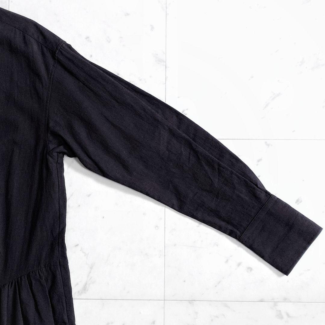 美品✨定価3.5万 ザシンゾーン バンドカラー リネン ロングシャツワンピース