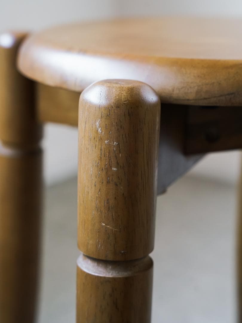 ヴィンテージ 木製スツール/丸椅子 2脚 古道具 ミッドセンチュリー モダン