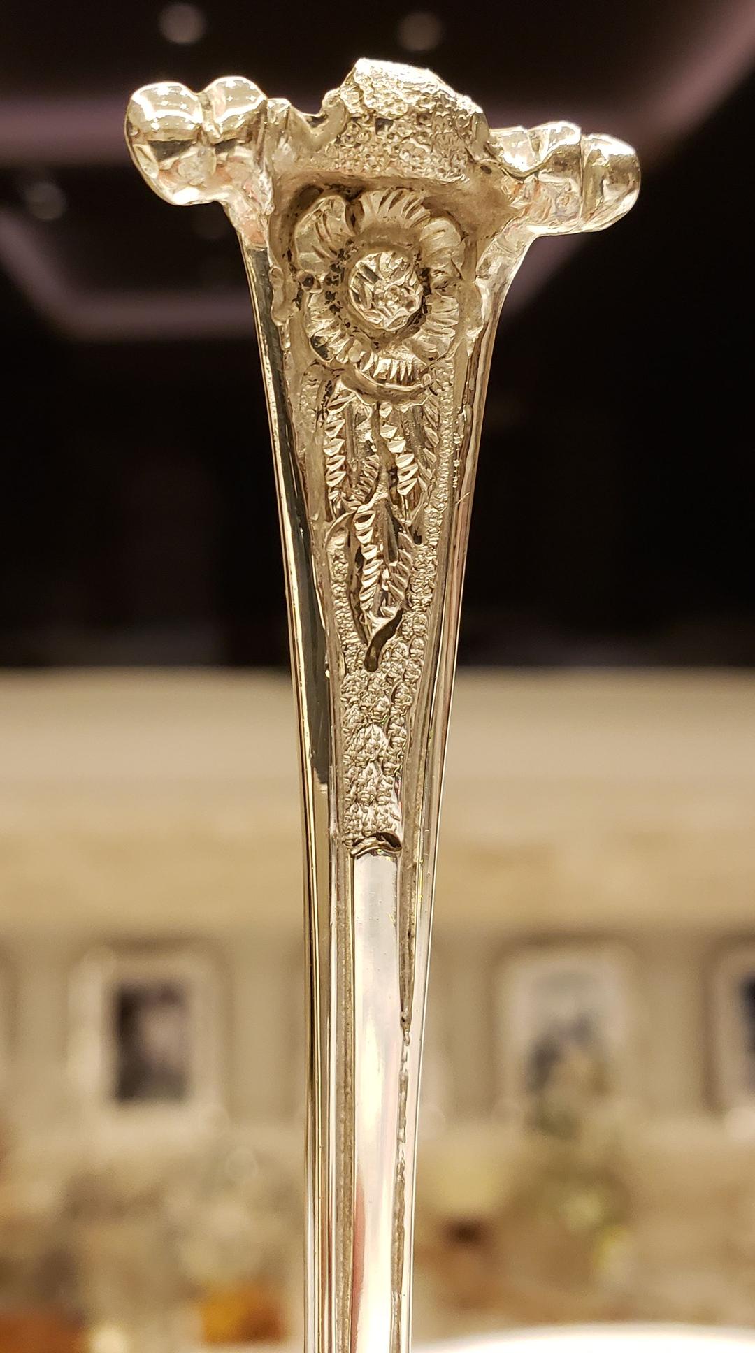 純銀 スターリング シルバー ベリースプーン サービングスプーン アンティーク