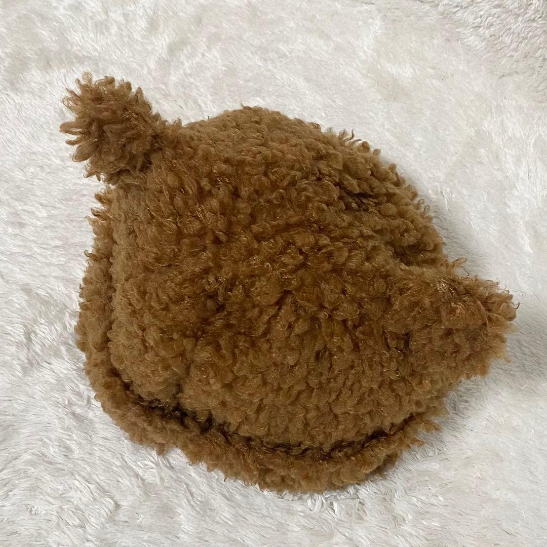 Basicks ベイシックス クマ耳ニット帽 茶 ブラウン S