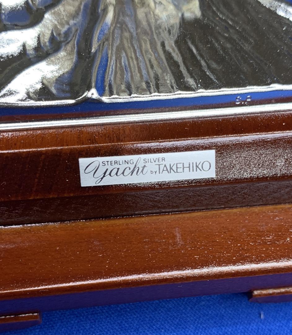 A-712【 銀製ヨットの置物 】銀製工芸品 TAKEHIKO（武比古）
