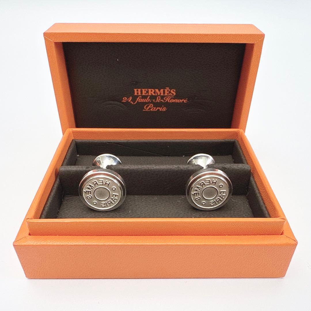 エルメス セリエ スタンプ セリエリンクス カフリンクス カフスボタン シルバー