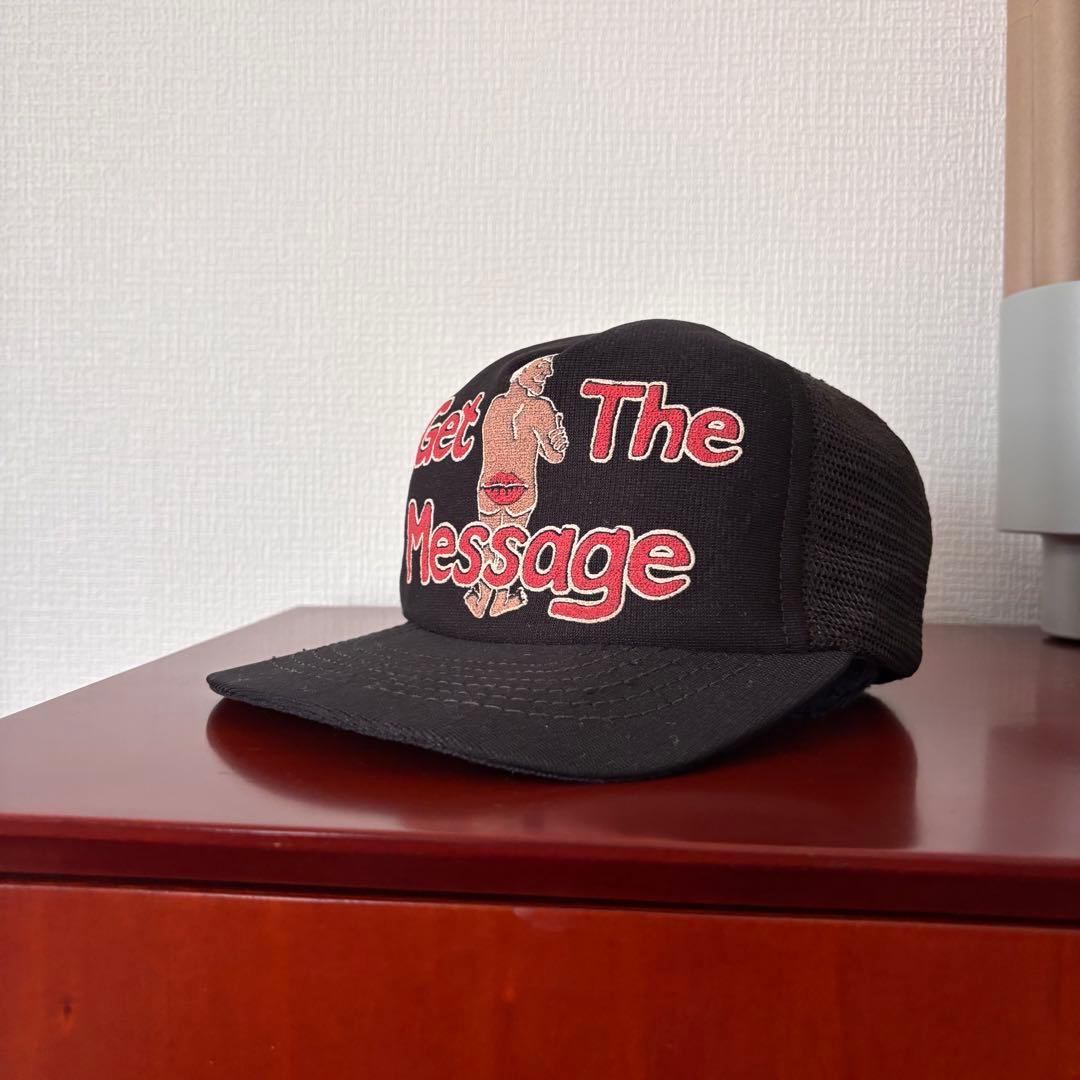 80s 90s ジョーク系　トラッカーキャップ ヴィンテージ USA製