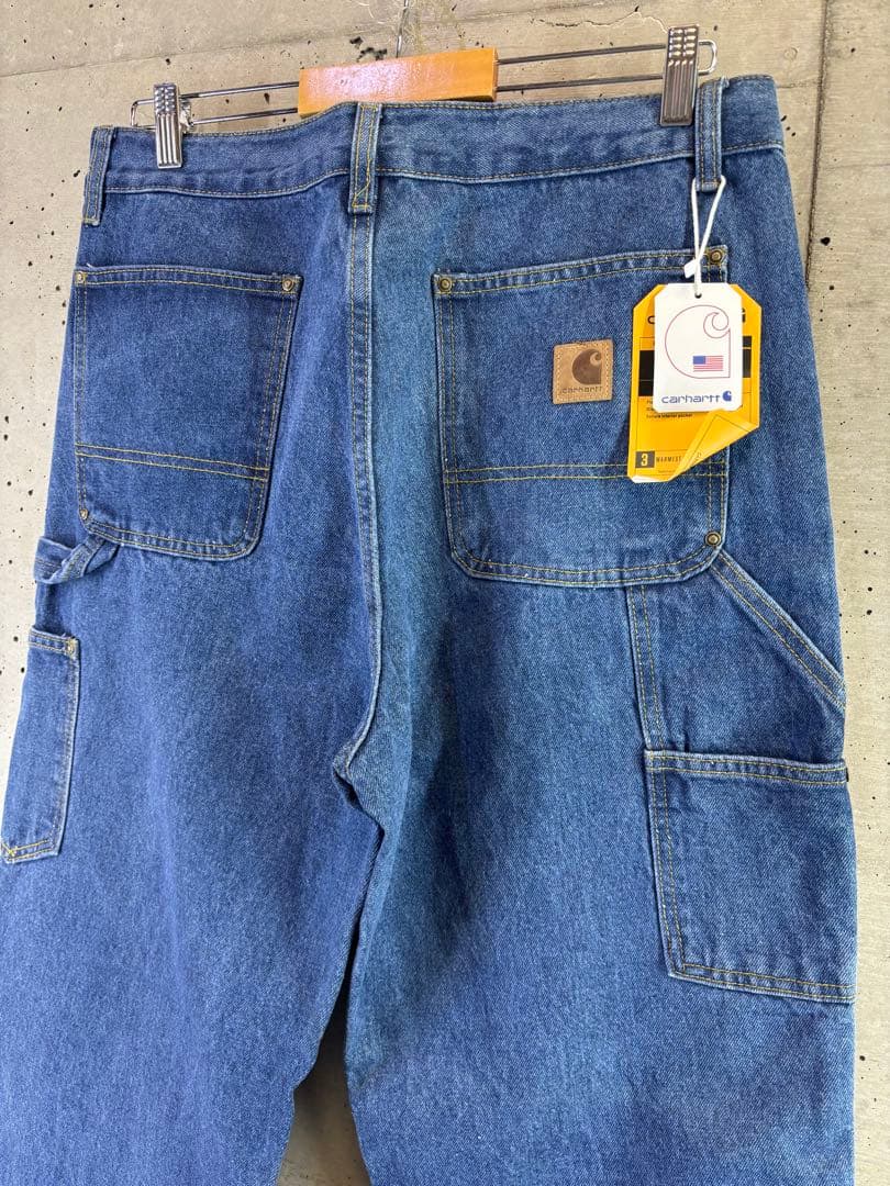 新品 Carhartt ダブルニー デニムジーンズ 34 ワークパンツアクティブ