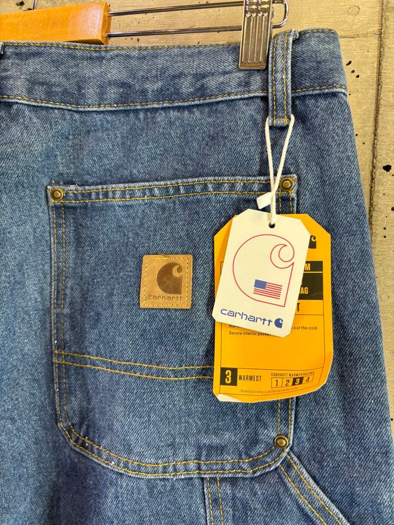新品 Carhartt ダブルニー デニムジーンズ 34 ワークパンツアクティブ