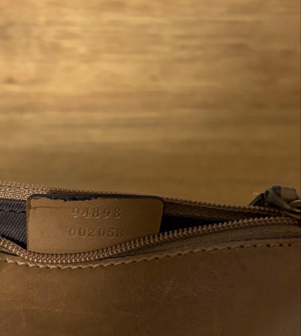 GUCCI レザーキャンバスバッグ