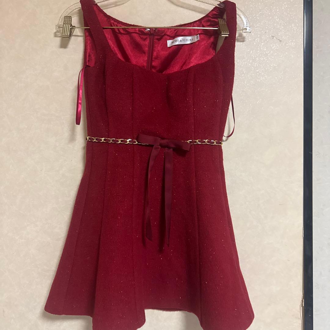 赤ドレス ローブドフルール