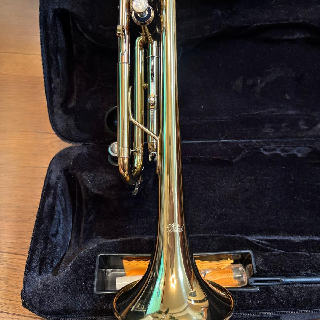 【美品】 Soleil トランペット ゴールド マウスピース付き STR-1