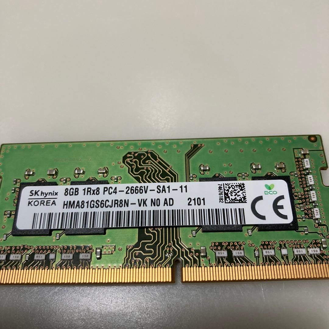 8GB ✖️2枚 合計16GB DDR4-2666MHz SO-DIMM