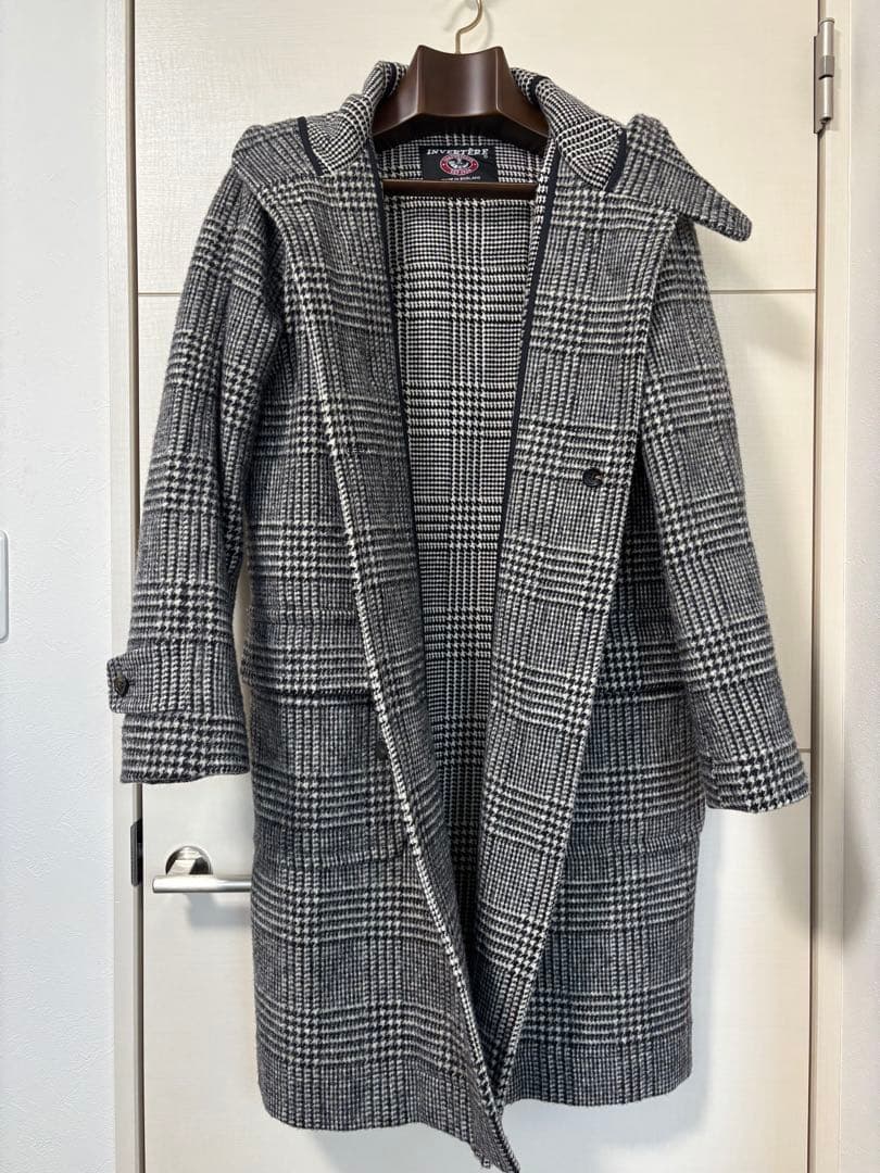 BEAMS F 別注　INVERTERE グレンチェック ダッフルコート 36