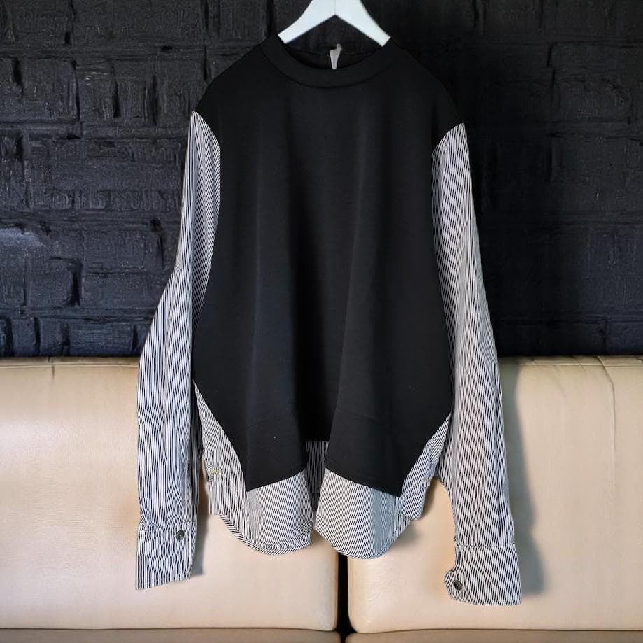 nagonstans ナゴンスタンス スウェット切り替えシャツ M