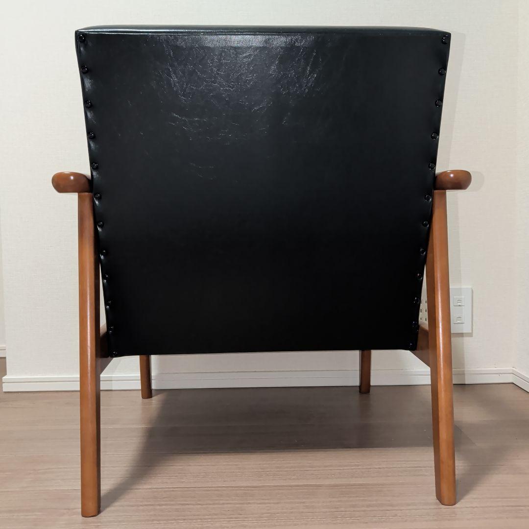 ※送料込み※美品【カリモク60】 Kチェア ソファ 1人掛け ブラック 合成皮革