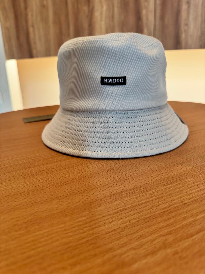H.W.DOG コーデュロイ バケットハット ホワイト