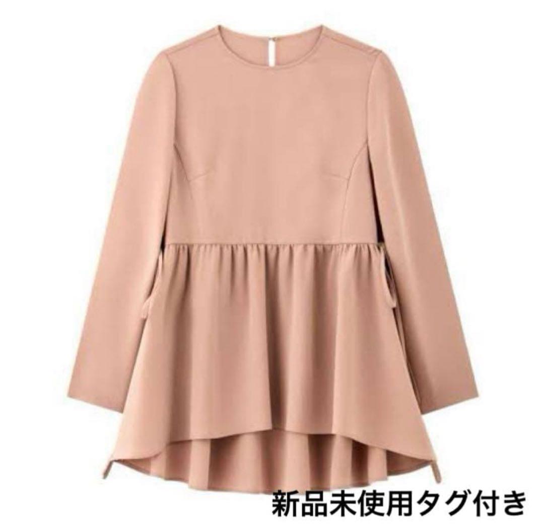 【新品未使用】アベニールエトワール　サイドリボンギャザー切替ブラウス　34