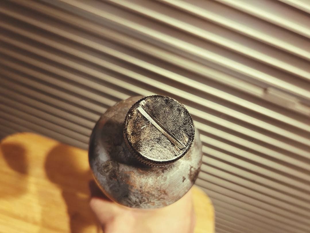 携行缶　1ℓ 新品　エイジング加工品　ヴィンテージ　メッキ調　フレイムス