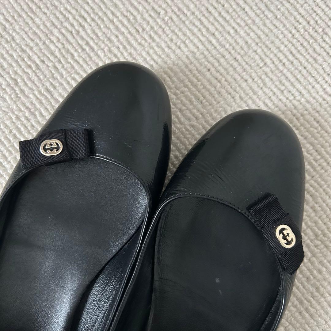GUCCI グッチ フラットシューズ GG 黒 22cm