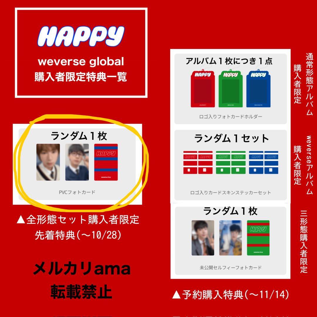 BTS ジン ソロアルバム『HAPPY』 アーリーバードトレカ　２枚×５　10枚