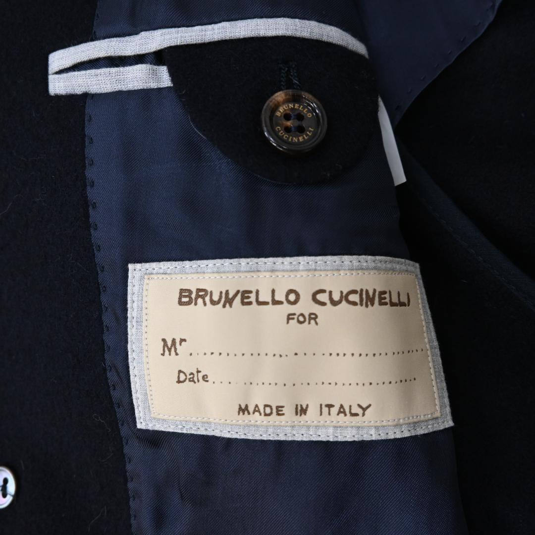 48230★冬 ブルネロクチネリ ジャケット ダークネイビー ピーコート*