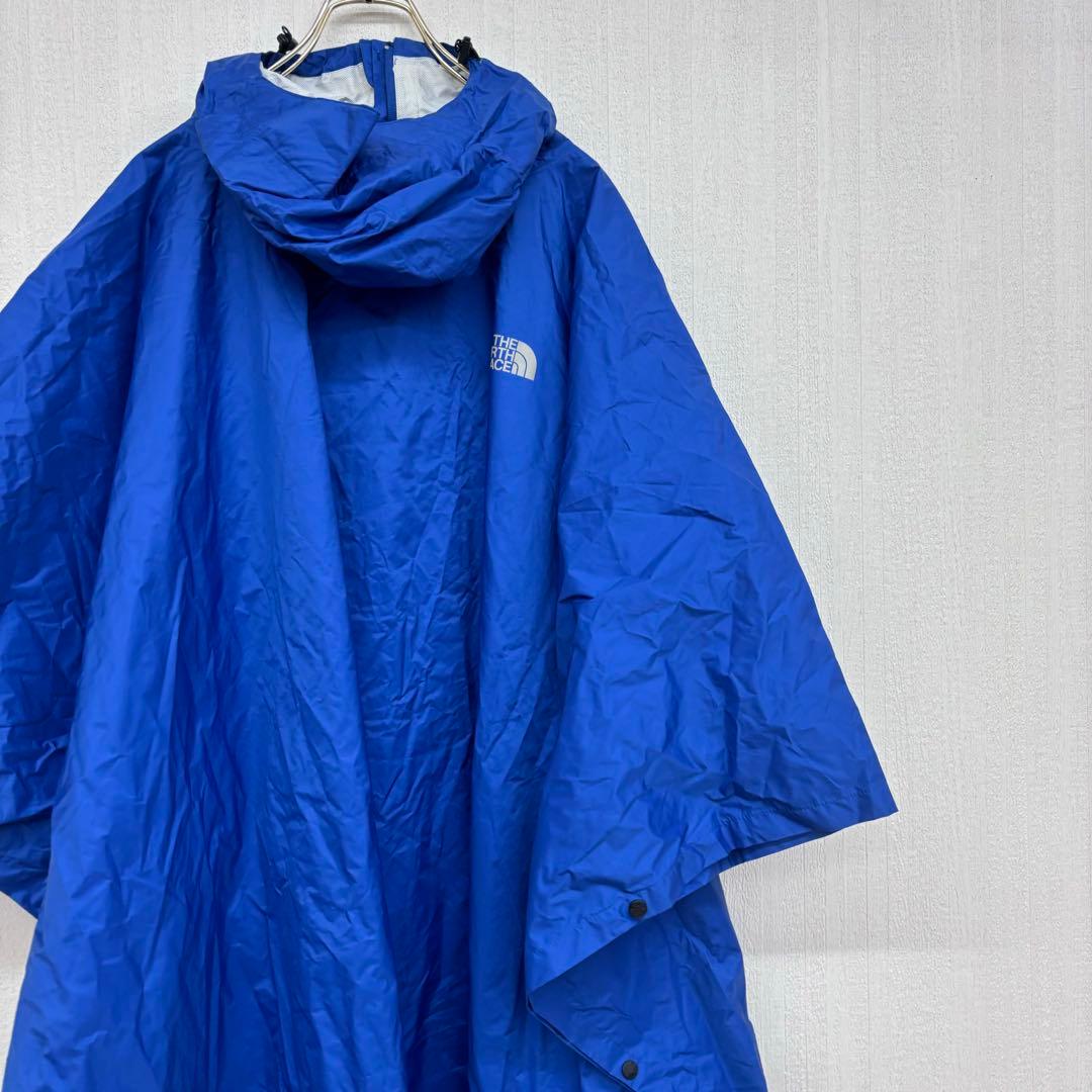 極美品✨ 希少 ノースフェイス ポンチョ レインコート 大きめ Lサイズ ブルー